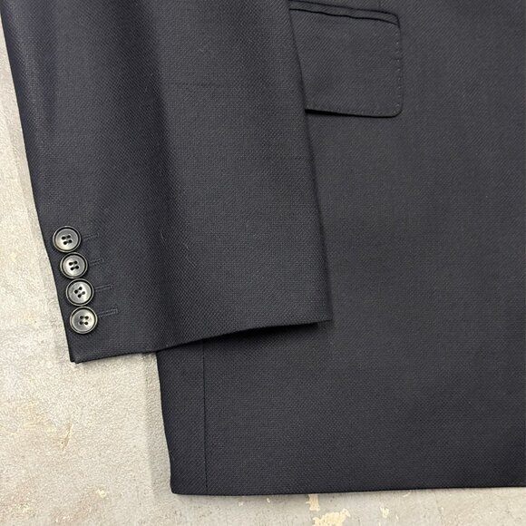 Hugo Boss Black Blazer Wool Sport Coat Textured Maselli4 100% Silk Lining 46R - Picture 4 of 10